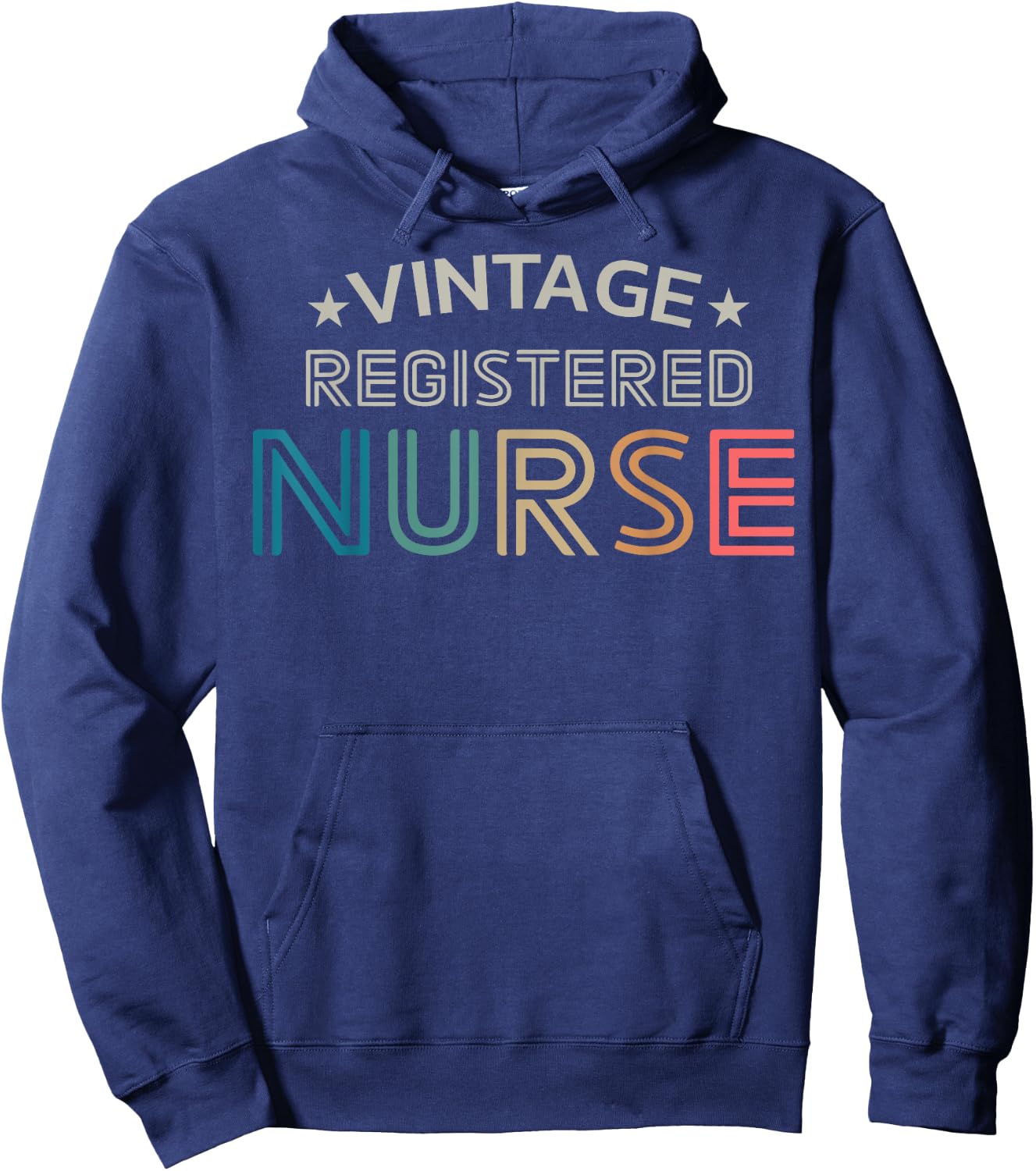 Vintage Registered Nurse Retro Style Women Hoodie - Hoodie | Navy