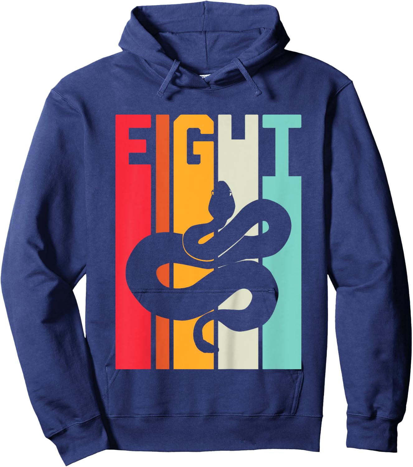 8th Birthday Vintage Snake Lover Pet Reptile 8 Years Old Hoodie - Hoodie | Navy