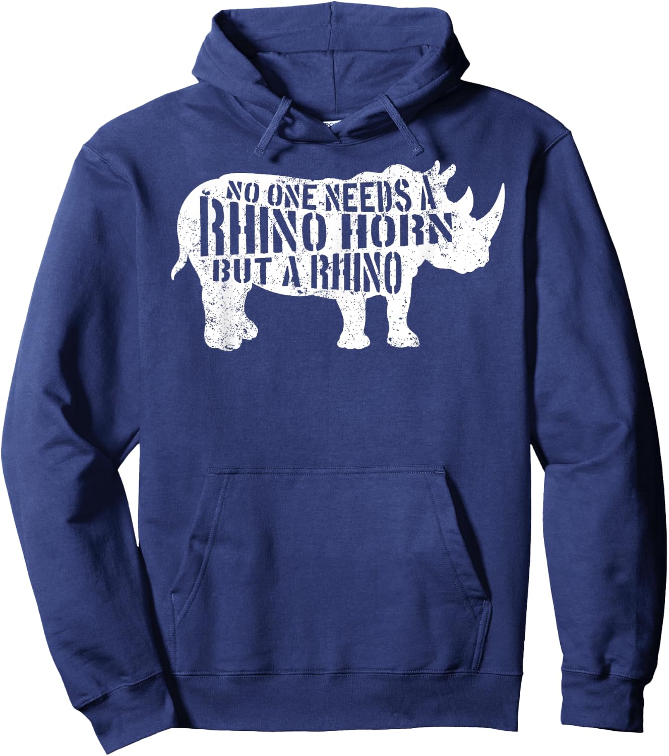 Rhino Horn Rhinoceros Animal Wildlife Lover Safari Africa Hoodie - Hoodie | Navy