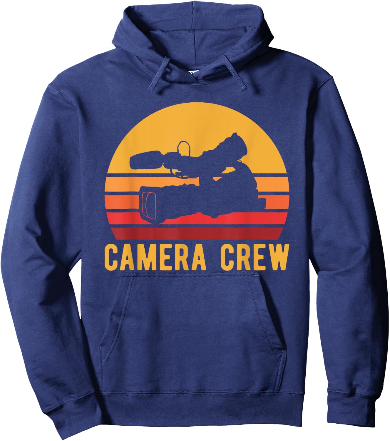 Retro Camera Crew Vintage Cinema Production Hoodie - Hoodie | Navy