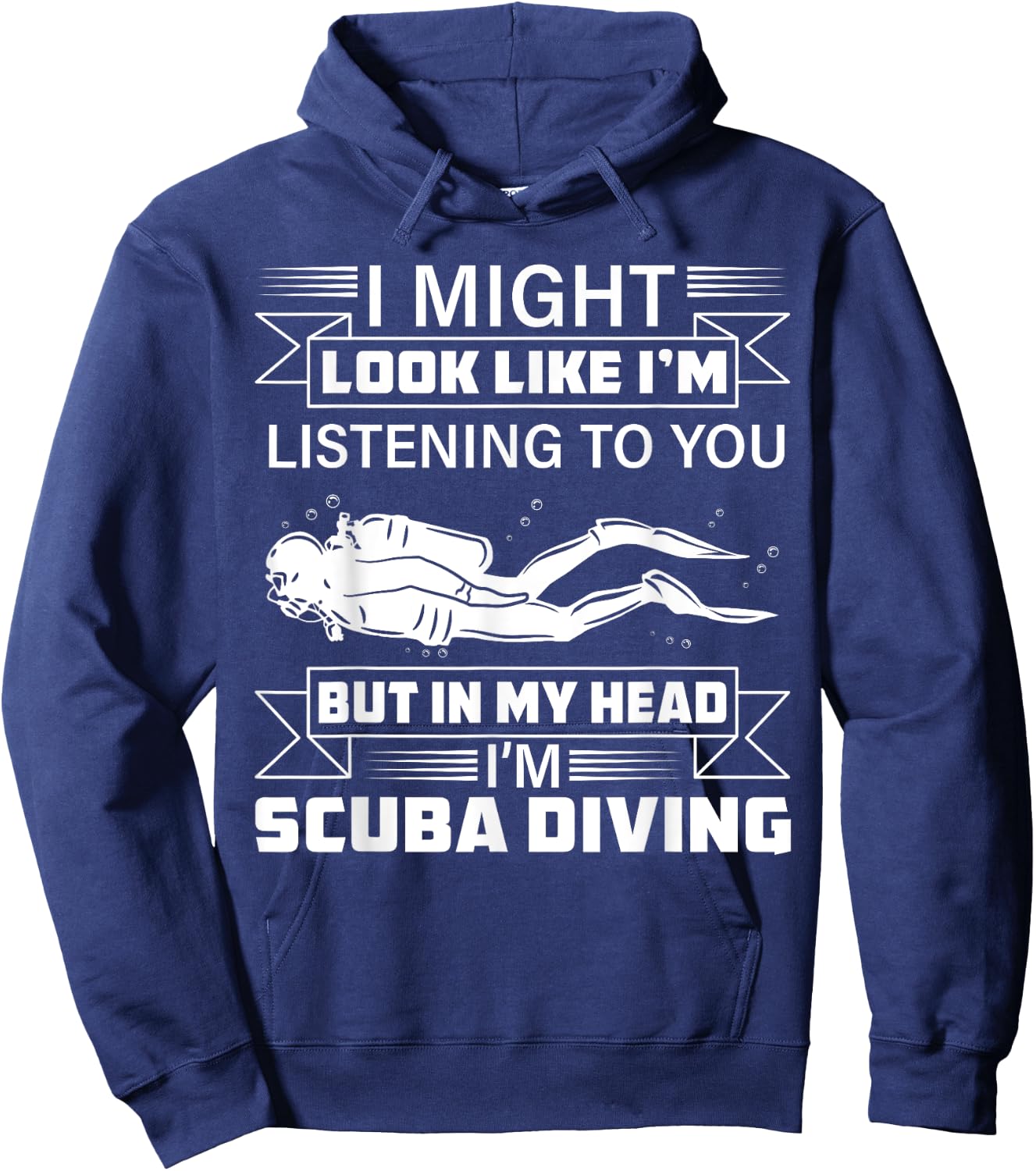 Scuba Diving Ocean Swimmer Lover Underwater Diver Hoodie - Hoodie | Navy
