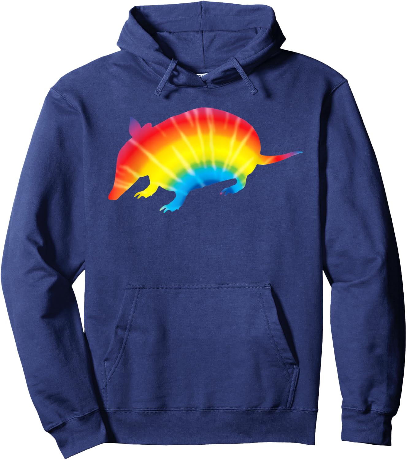 Tie Dye Armadillo Rainbow Print Animals Hippie Peace Gift Hoodie - Hoodie | Navy