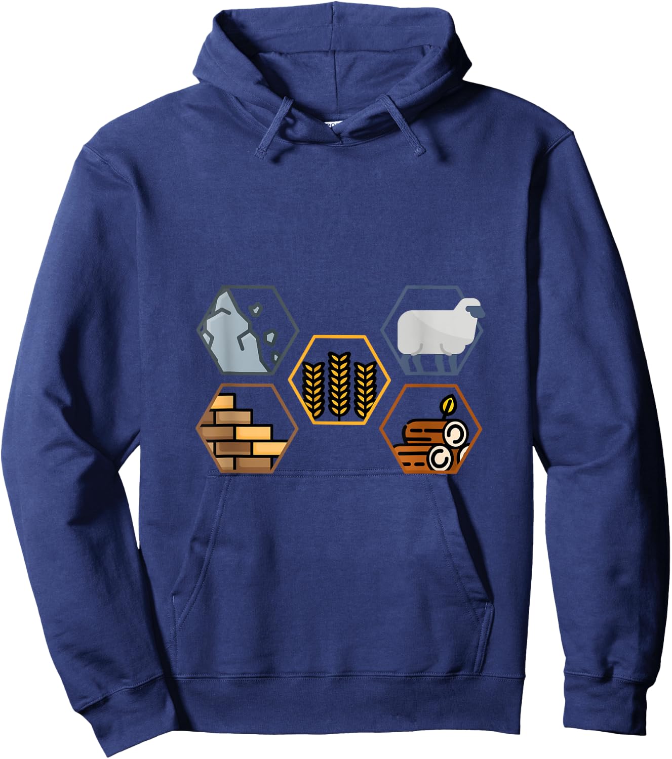 Life Components Brick, Wood, Rock, Wheat, Sheep gift Hoodie - Hoodie | Navy