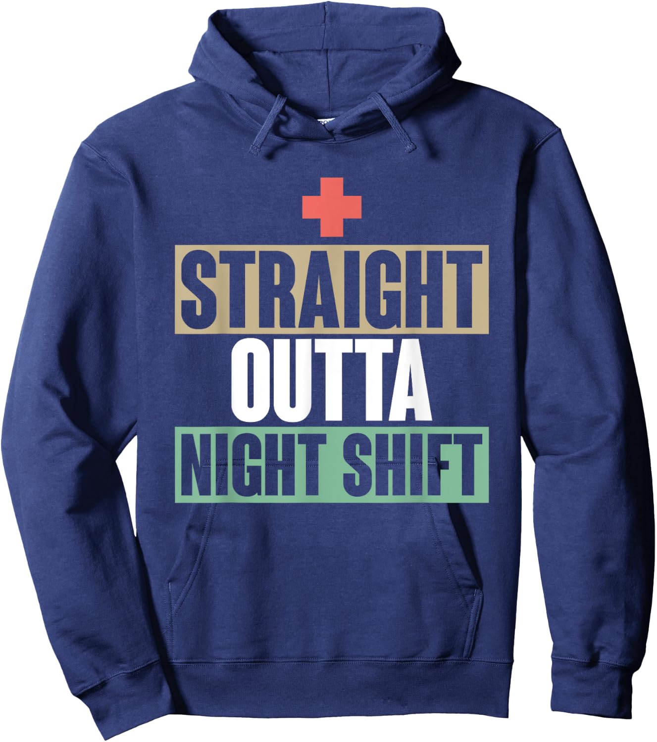Night Shift Nursing Hospital Health Care Nursery Funny Nurse Hoodie - Hoodie | Navy