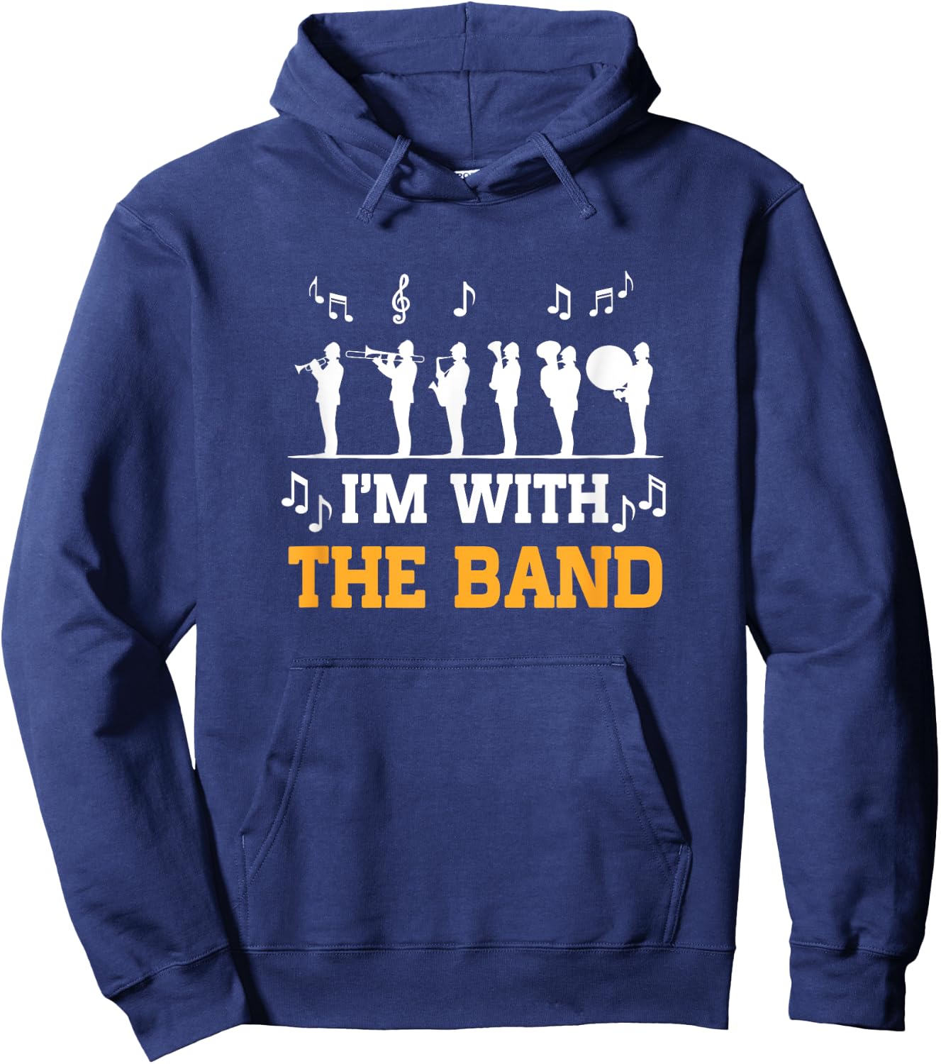 Marching Band Design Women Life I'm With The Band Hoodie - Hoodie | Navy