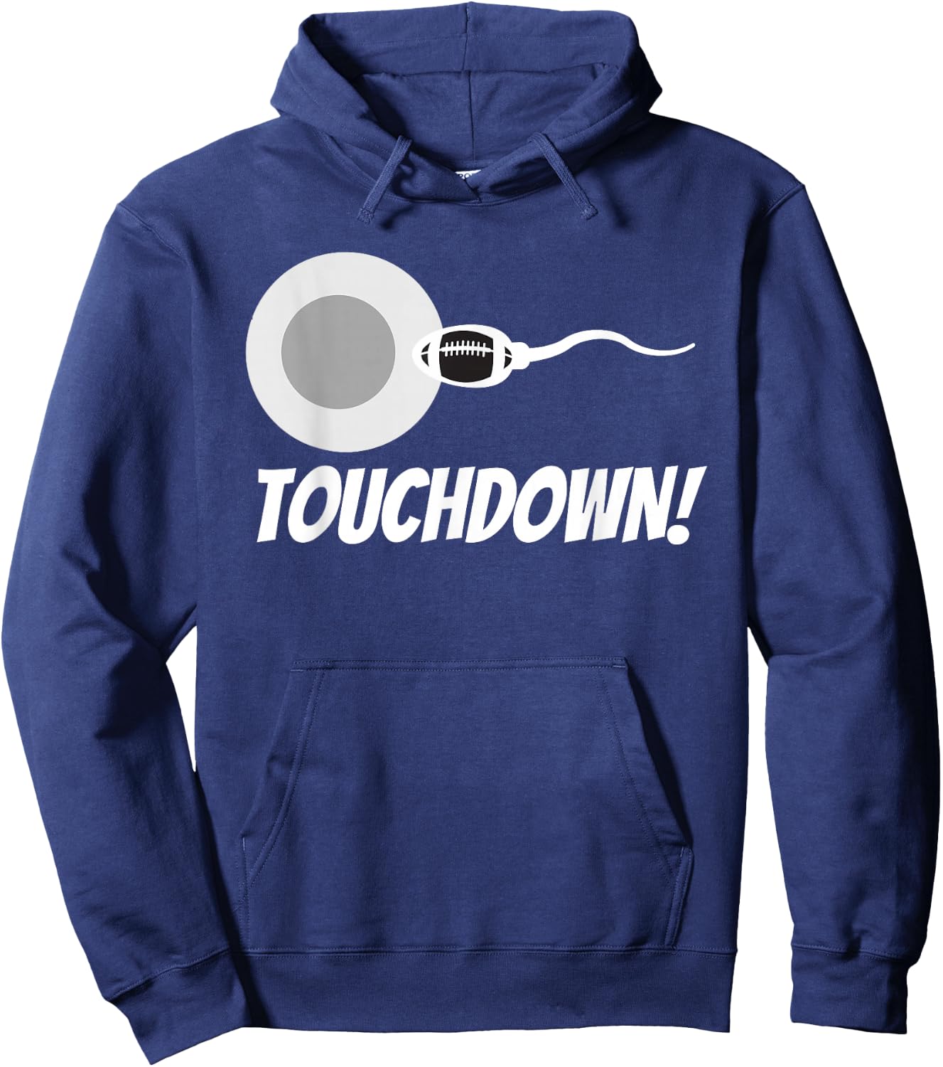 Touchdown Football - New Dad Funny Pregnancy Announcement Small Hoodie - Hoodie | Navy