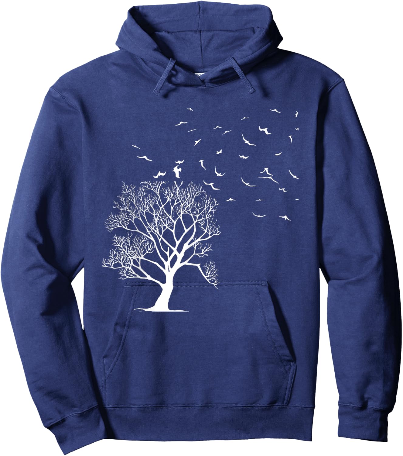 Forest Tree Wildlife Flock Of Birds Nature Outdoors Forest Hoodie - Hoodie | Navy