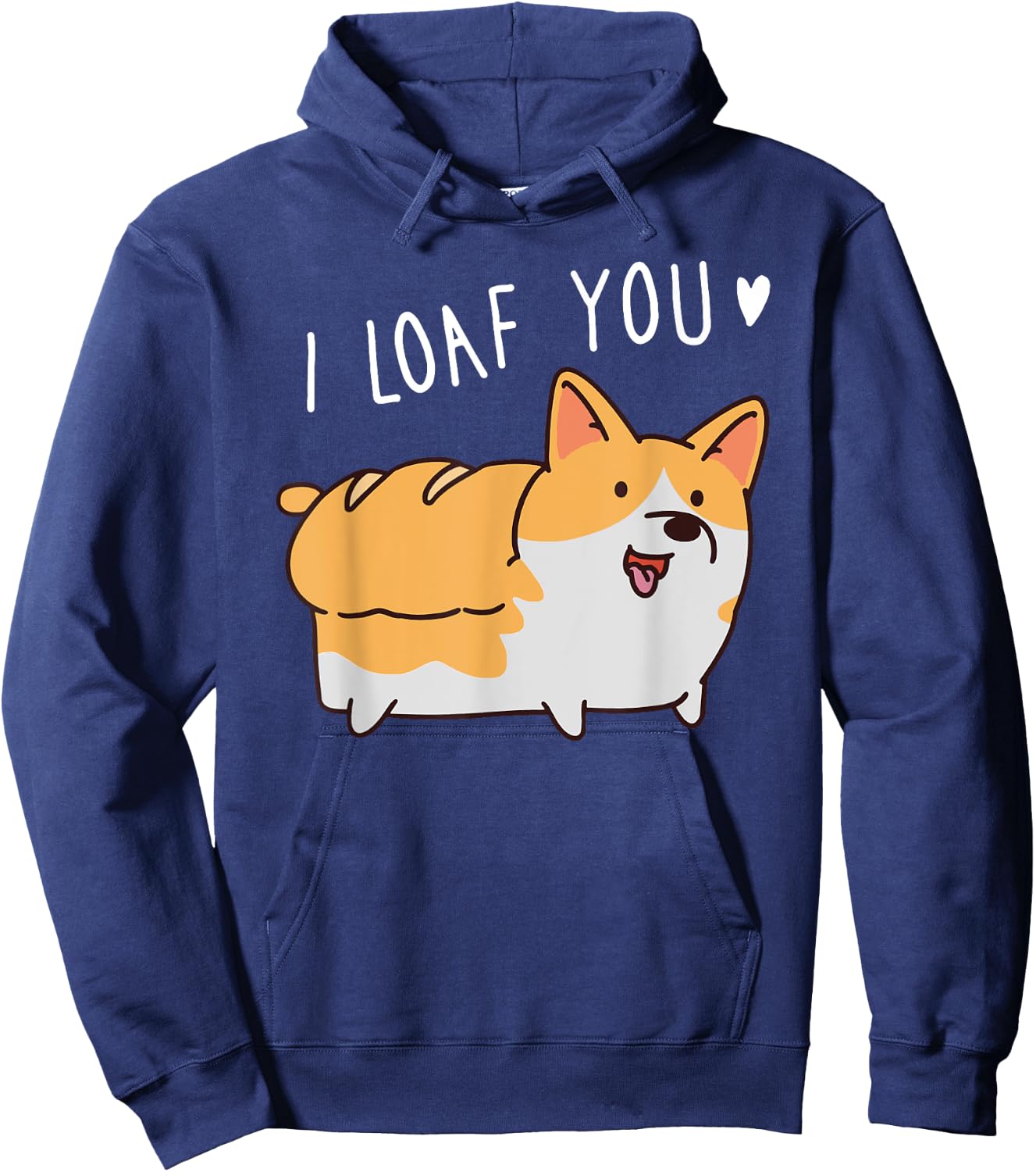 Cute Funny Dog Puppy Loaf Bread Love Men Women Kids Hoodie - Hoodie | Navy