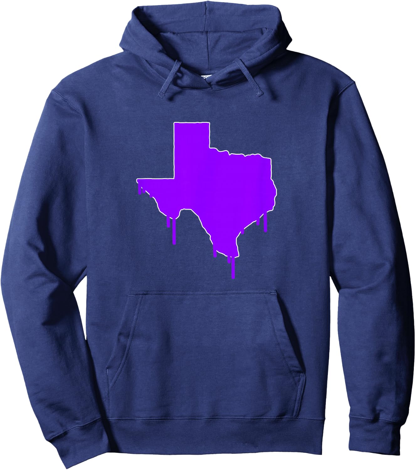 Purple Texas State Drip South Houston TX 713 Slab Lean Screw Hoodie - Hoodie | Navy