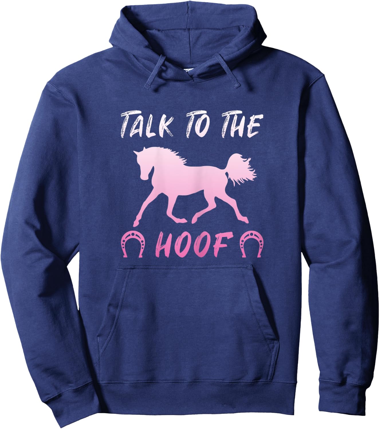 Talk To The Hoof Horses Horseback Riding Girls Hoodie - Hoodie | Navy