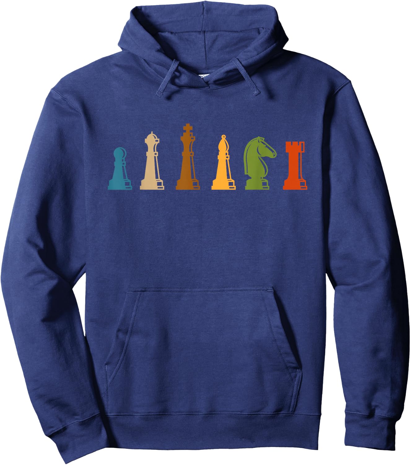 Chess Figure Board Game Brain Sports Nerd Gift Retro Chess Hoodie - Hoodie | Navy