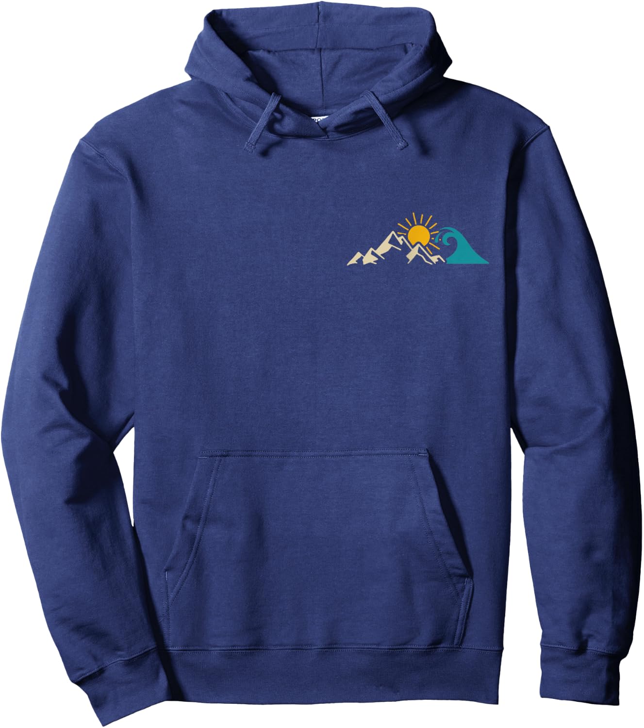 Mountains & Sea Hiking Surfer Climbing Hiker Nature Outdoor Hoodie - Hoodie | Navy