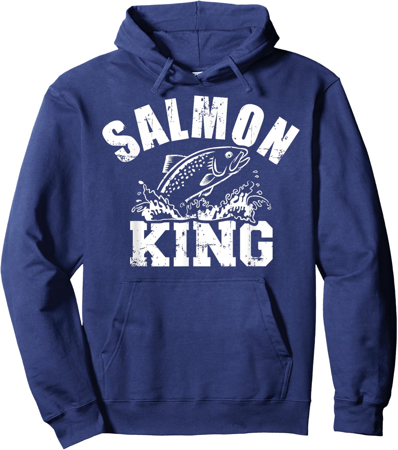 Salmon King Fishing Hoodie - Hoodie | Navy