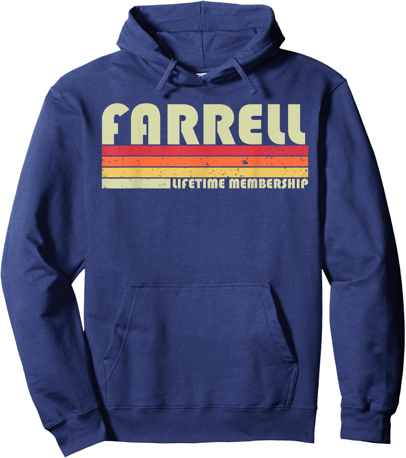 FARRELL Surname Funny Retro Vintage 80s 90s Birthday Reunion Hoodie - Hoodie | Navy