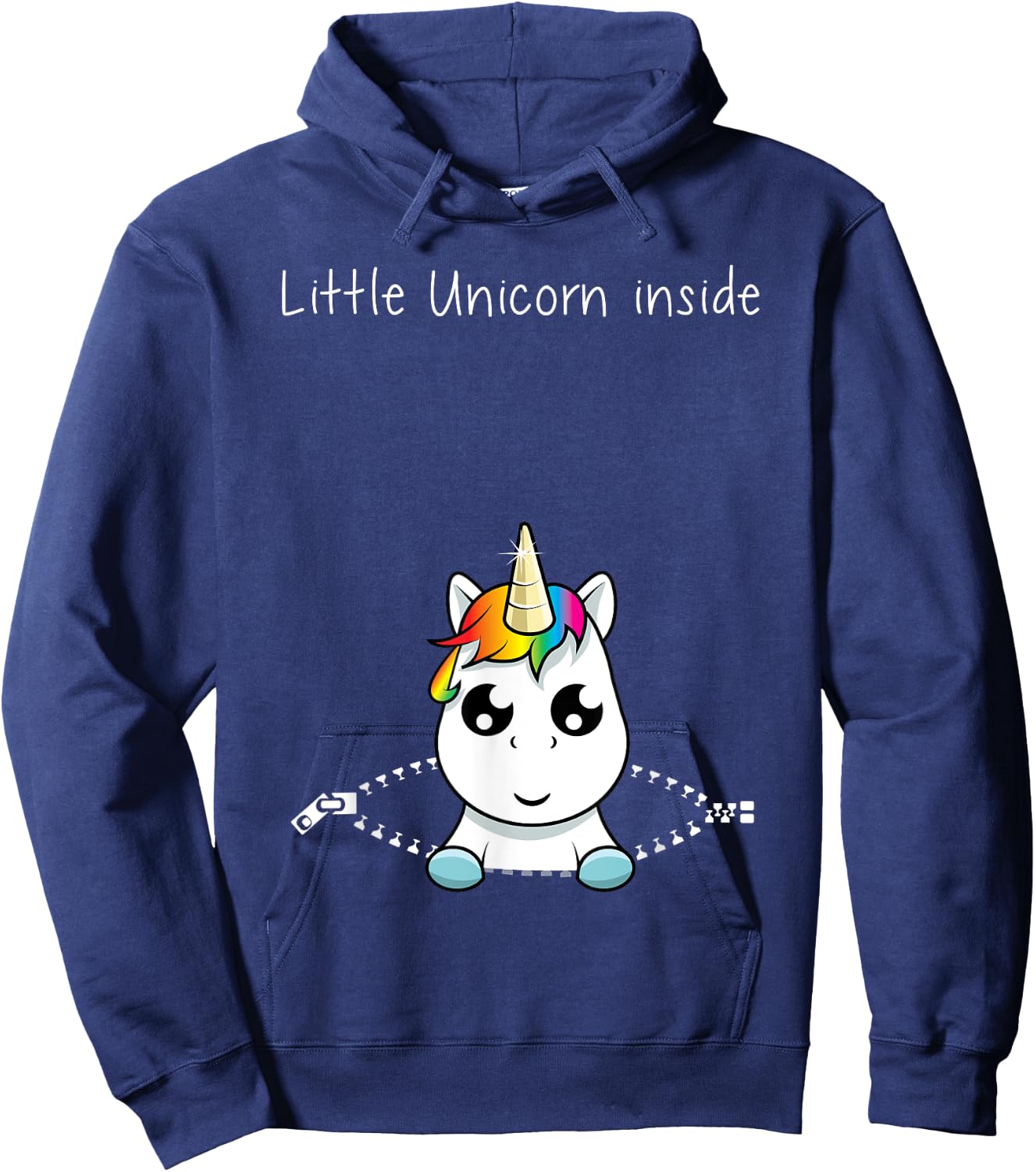 Its A Girl Pregnancy Announcement Gender Reveal Unicorn Gift Hoodie - Hoodie | Navy