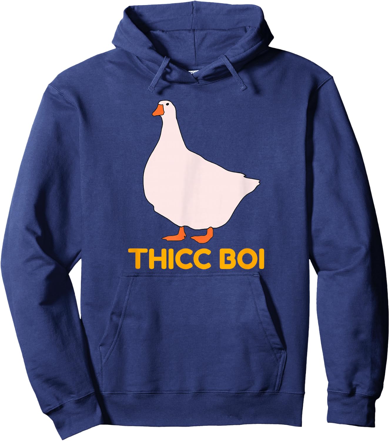 Funny Chunky Animal Chonky Goose Thicc Boi Hoodie - Hoodie | Navy