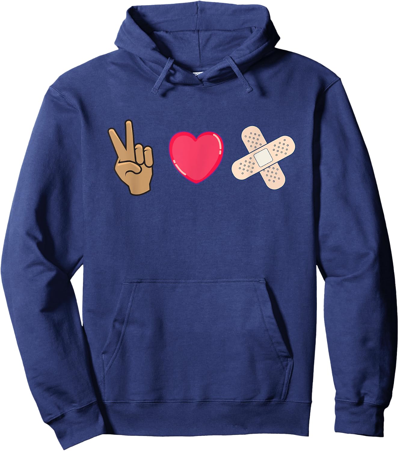 Peace Love Wound Care Nurse RN Appreciation Gifts Hoodie - Hoodie | Navy