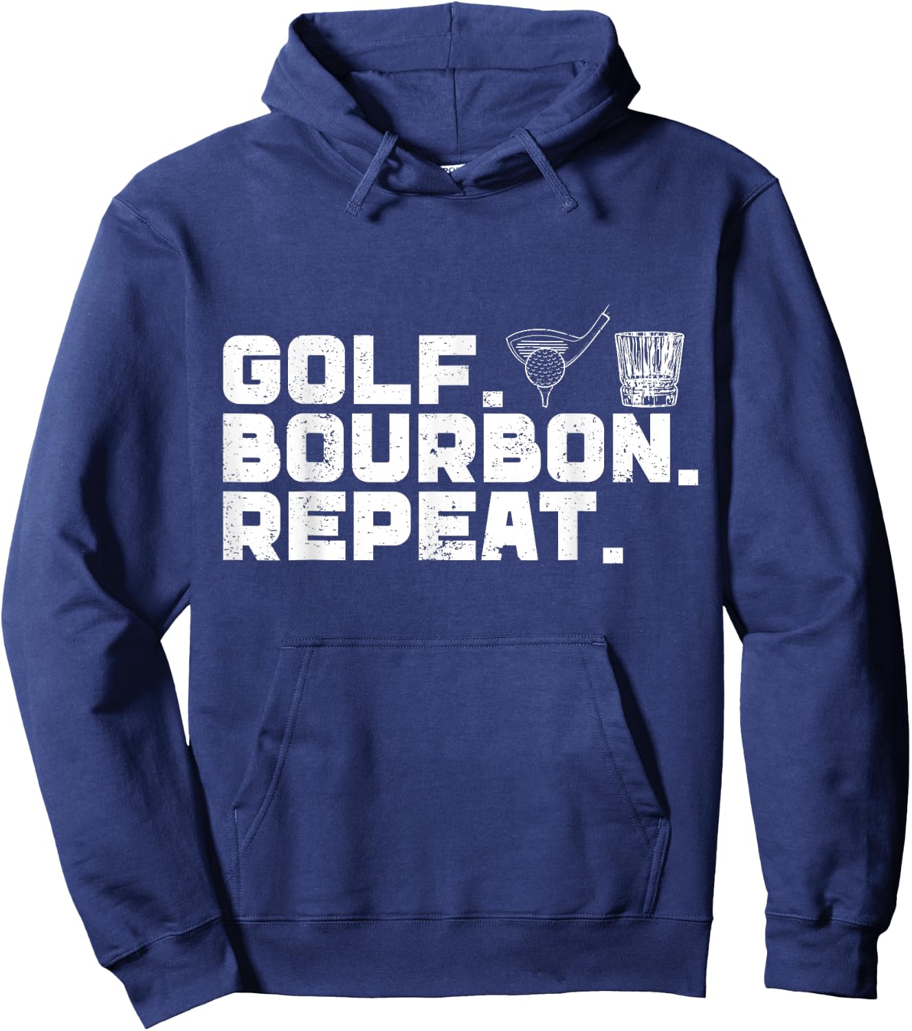 Golf Bourbon Repeat Golf & Bourbon Drinking Lover Hoodie - Hoodie | Navy