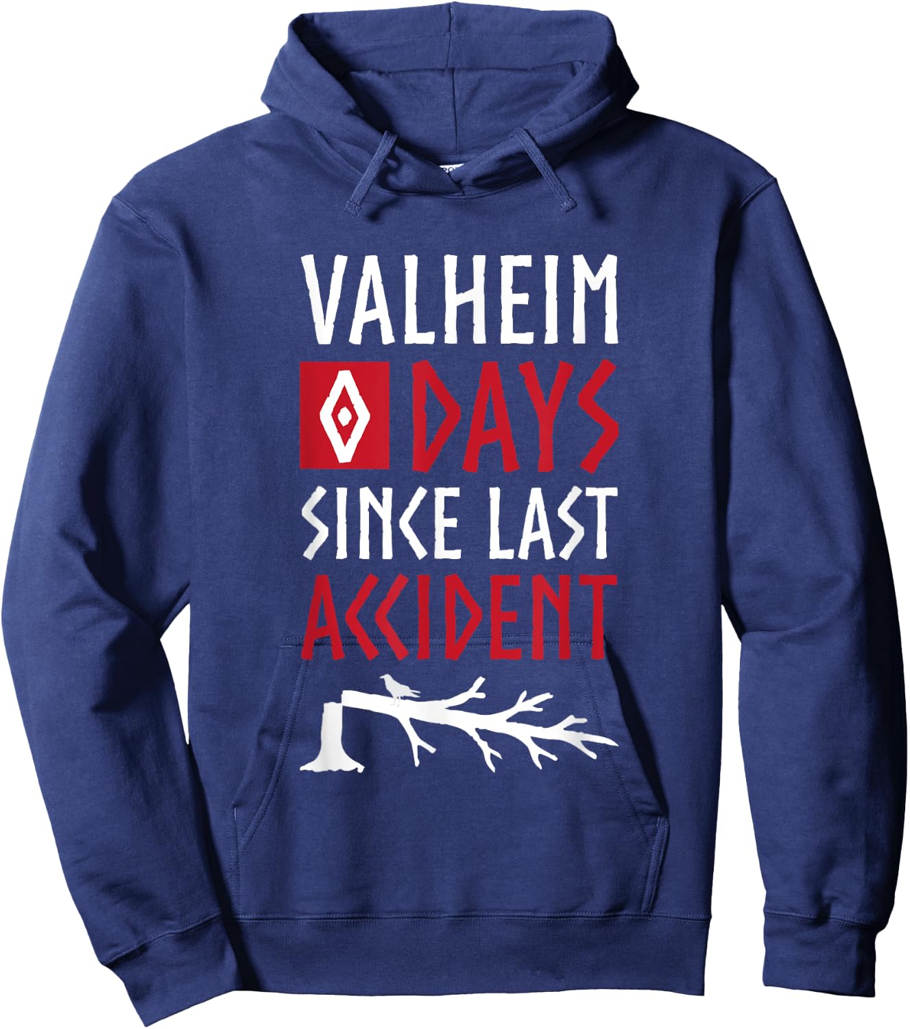 0 Days Since Last Accident - Valheim Norse Funny Gamer Hoodie - Hoodie | Navy