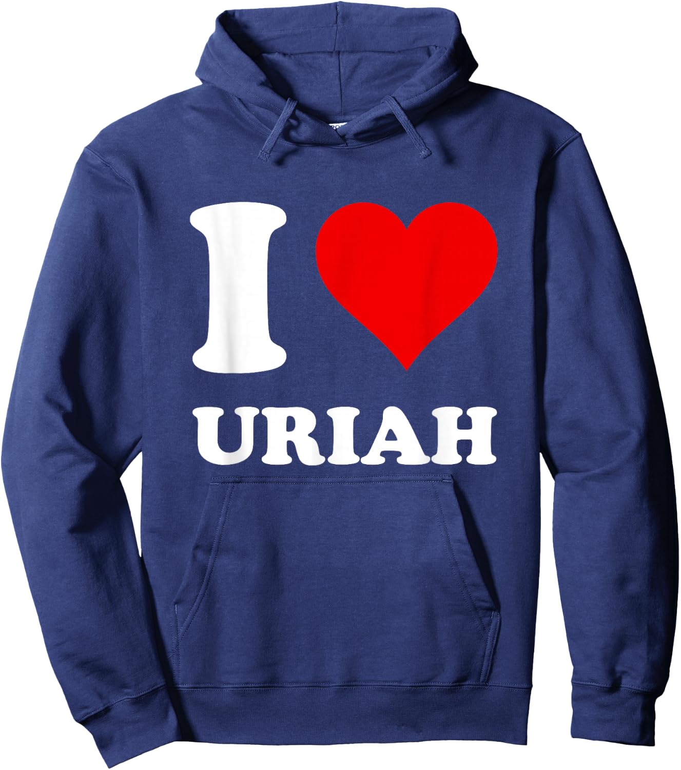 Red Heart I Love Uriah Hoodie - Hoodie | Navy