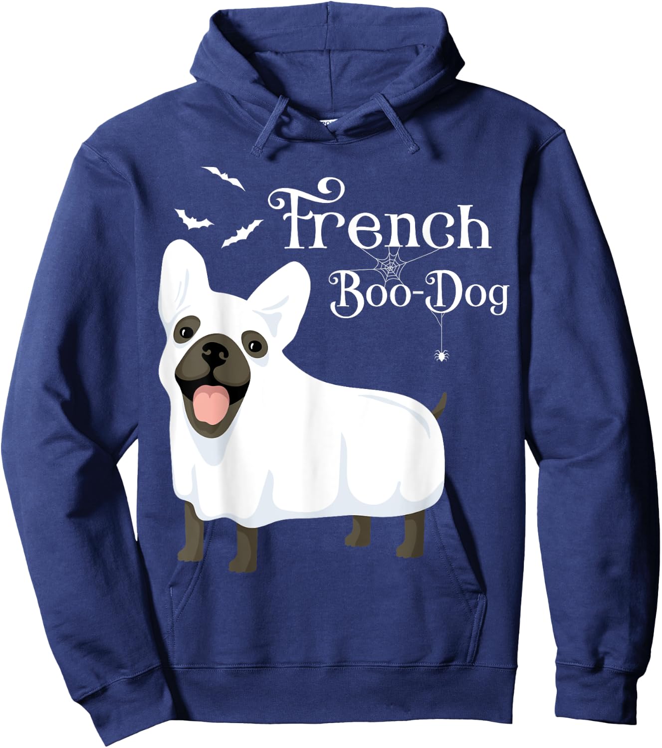 Halloween French Boo-Dog French Bulldog Ghost Women Hoodie - Hoodie | Navy