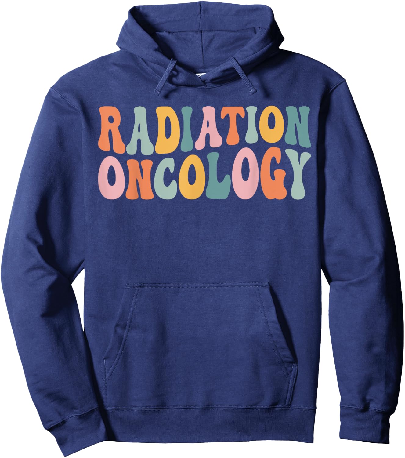 Groovy Radiation Oncology Nurse Radiation Therapist Team Hoodie - Hoodie | Navy