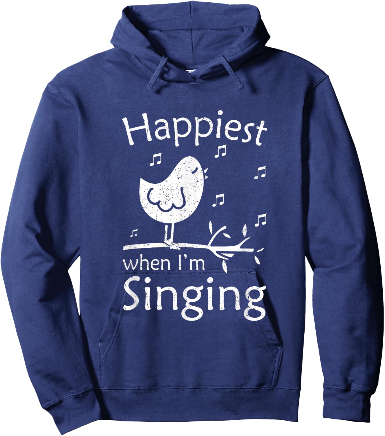 Love To Sing Love Singing Happiest When I'm Singing Hoodie - Hoodie | Navy