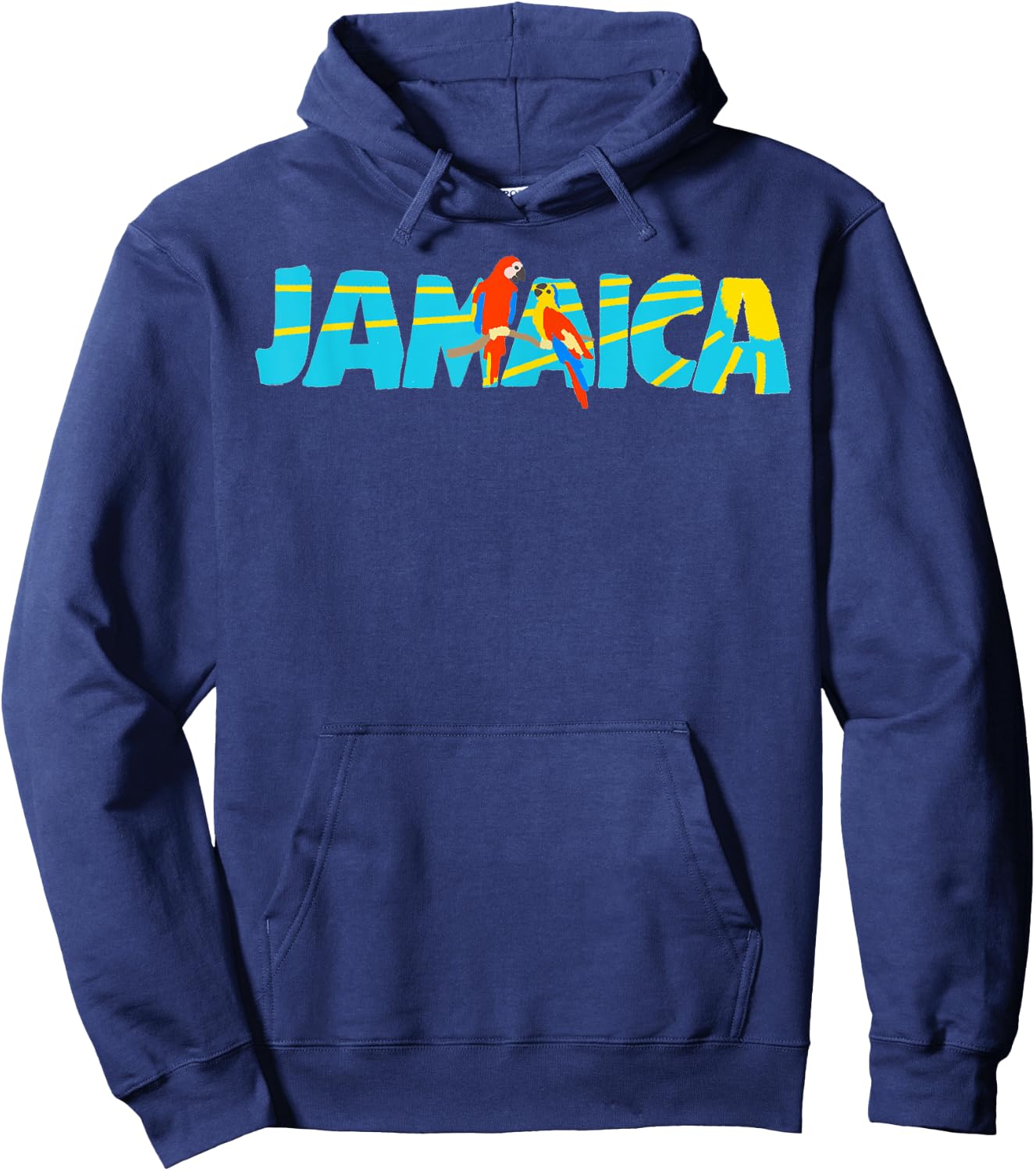 Jamaica Island Parrot Bird Sun Hoodie - Hoodie | Navy