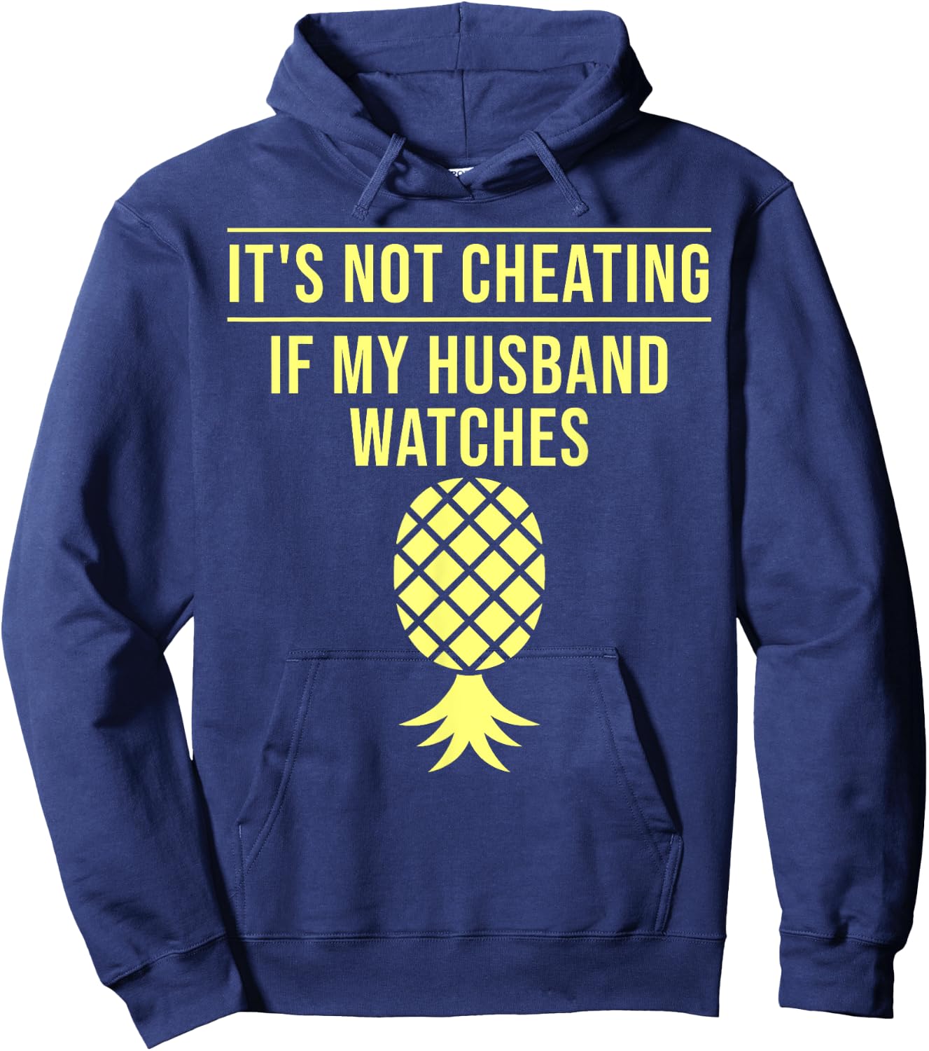Funny It's Not Cheating If My Husband Watches Gift Women Hoodie - Hoodie | Navy