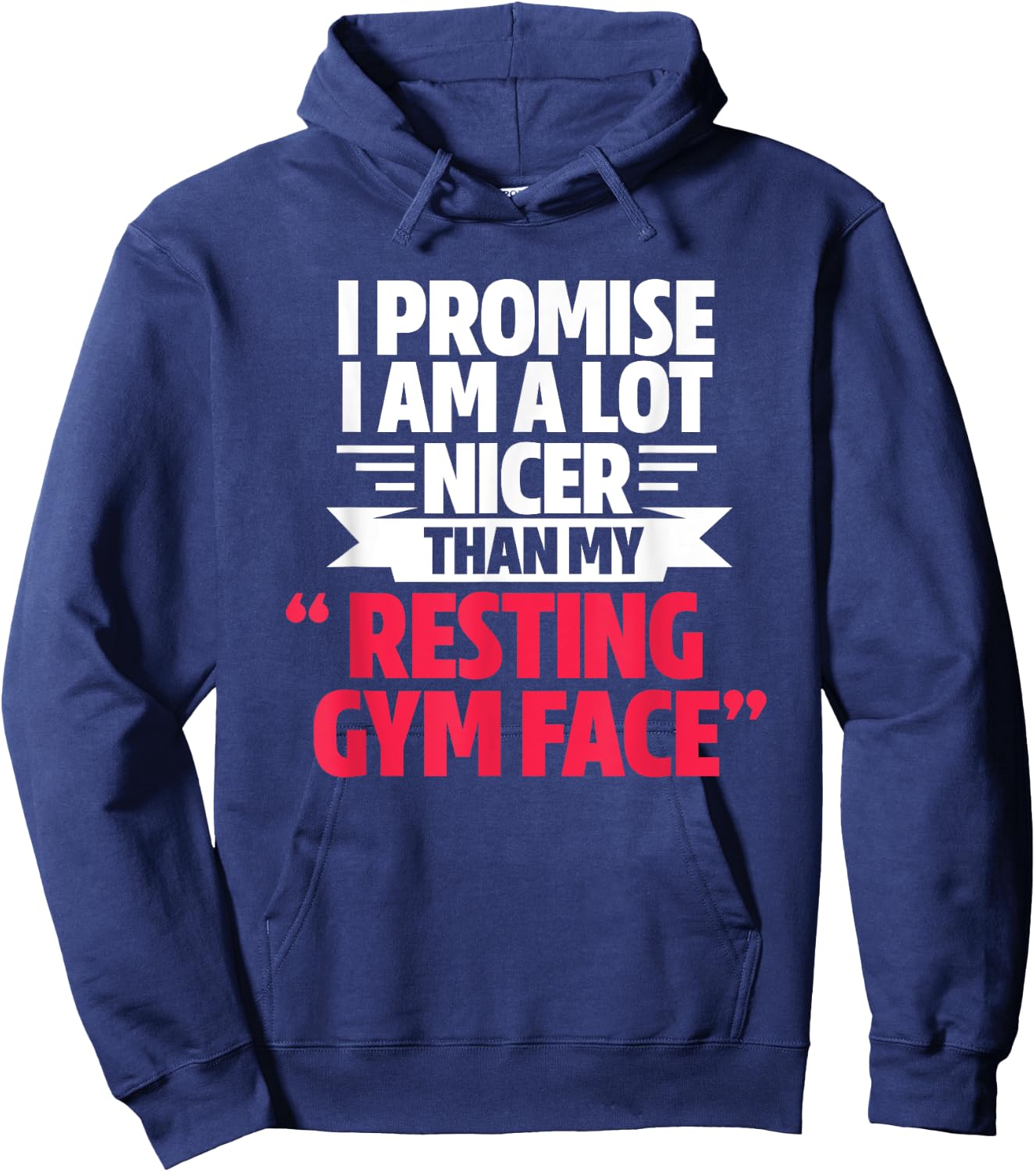 Gym Workout Bodybuilding Funny My Resting Gym Face Hoodie - Hoodie | Navy