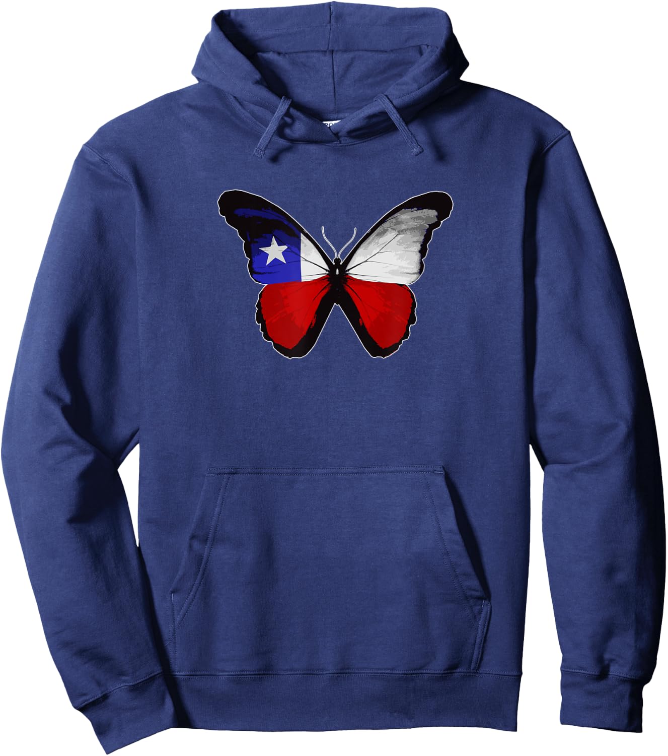 State Of Texas Flag Butterfly Hoodie - Hoodie | Navy