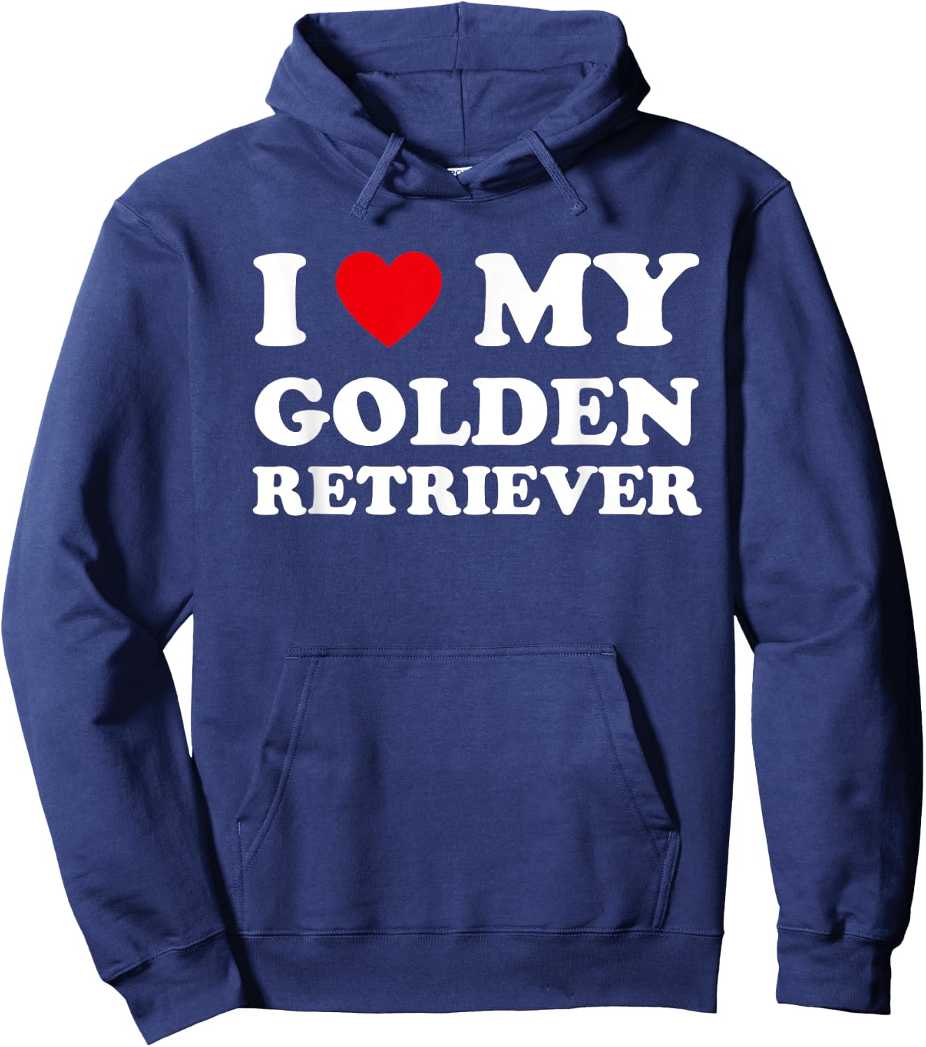 I Love Heart My Golden Retriever Dog Funny Dogs Lover Men Women Girls Kids Hoodie - Hoodie | Navy
