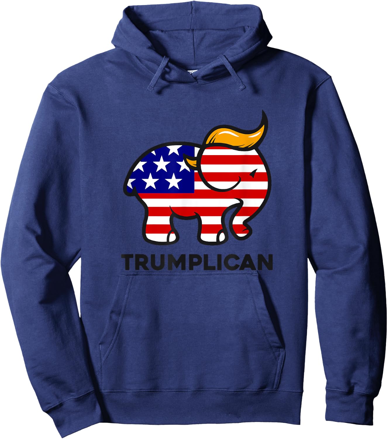 Trumplican Donald Trump 2024 republican elephant Hoodie - Hoodie | Navy