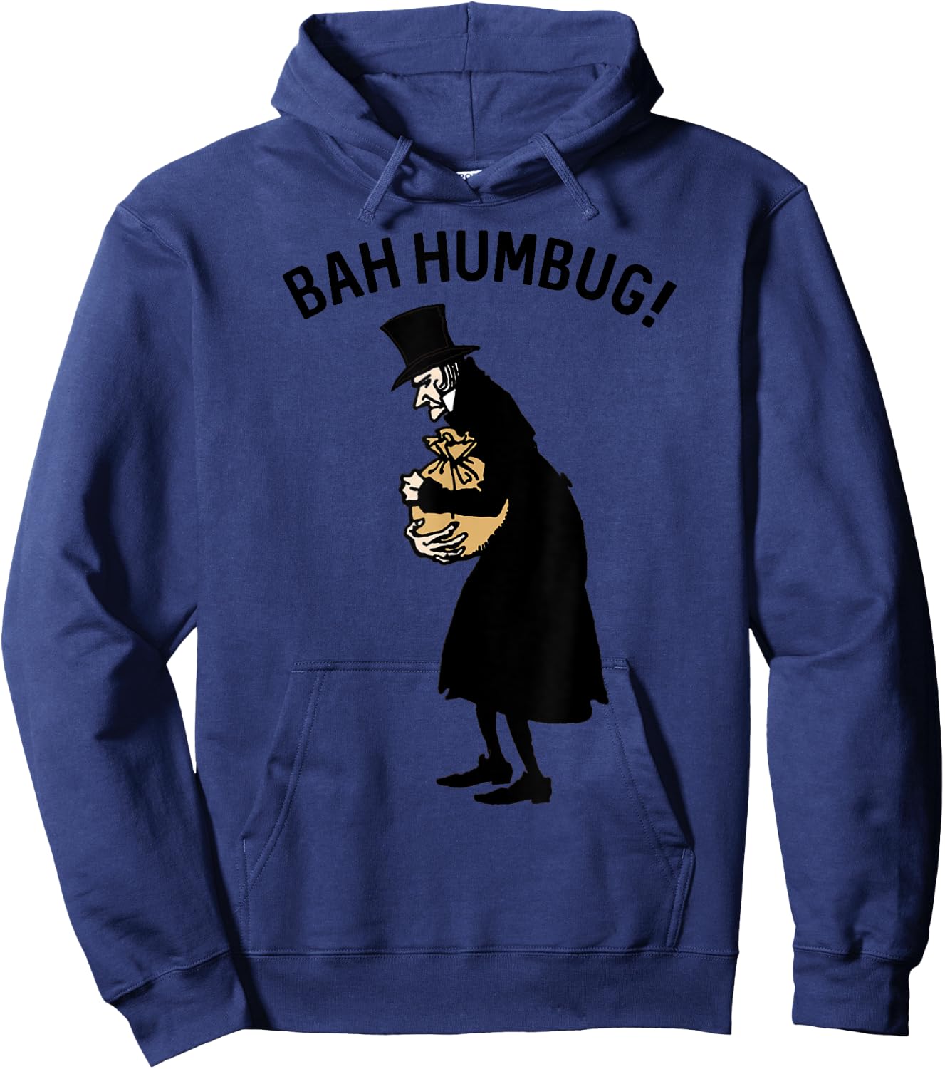 Vintage Ebenezer Scrooge Christmas Bah Humbug Scrooge Hoodie - Hoodie | Navy
