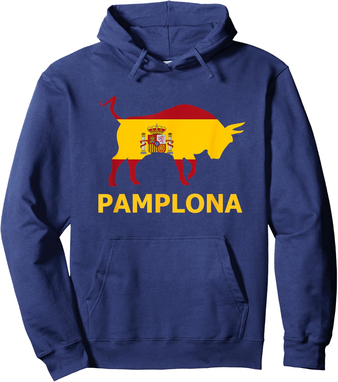 Pamplona Spain Spanish Bullfighting Running with the Bulls Hoodie - Hoodie | Navy