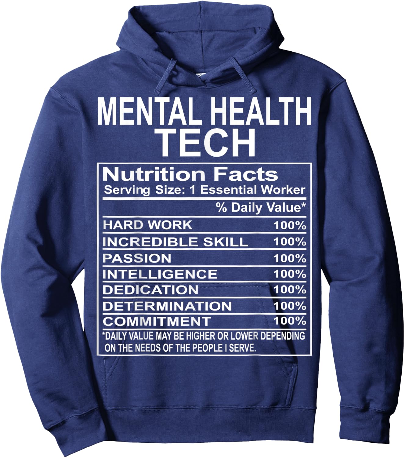 Mental Health Technician Gifts Appreciation Funny Hoodie - Hoodie | Navy