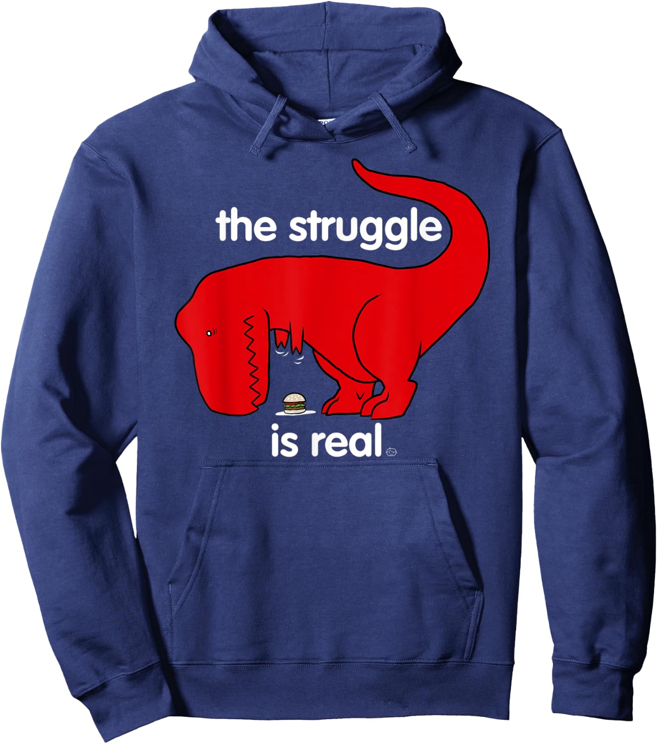 The Struggle Is Real Dino Hoodie - Hoodie | Navy