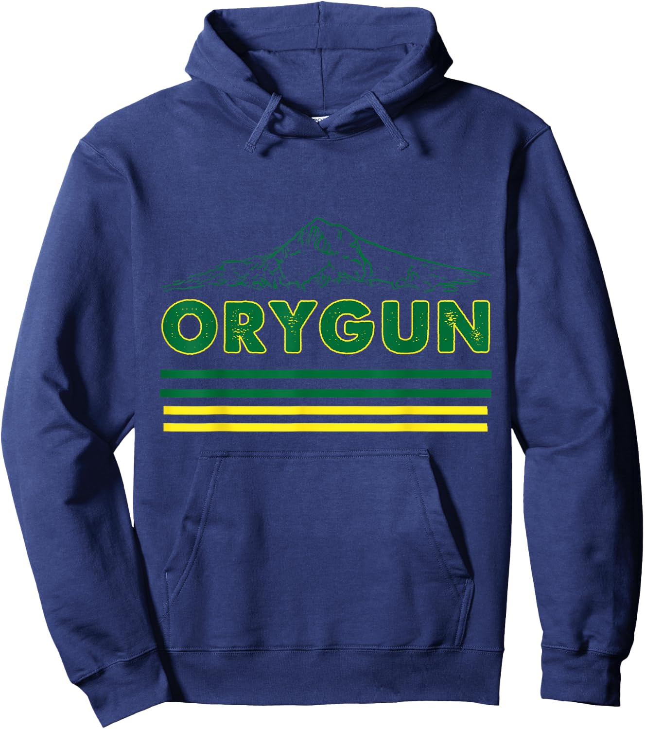 Oregon Lovers, Orygun Outdoors Beautiful Mt. Hood Hoodie - Hoodie | Navy