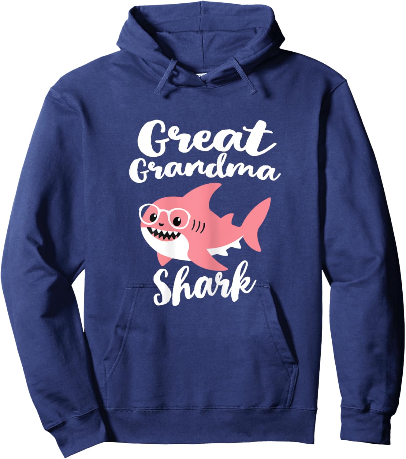 Great Grandma Shark Funny Mother's Day Hoodie - Hoodie | Navy
