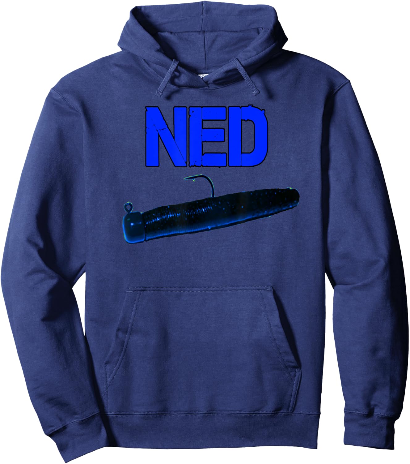 NED Rig Bass Fishing Jigs Apparel For Fishermen By Black Fly Hoodie - Hoodie | Navy