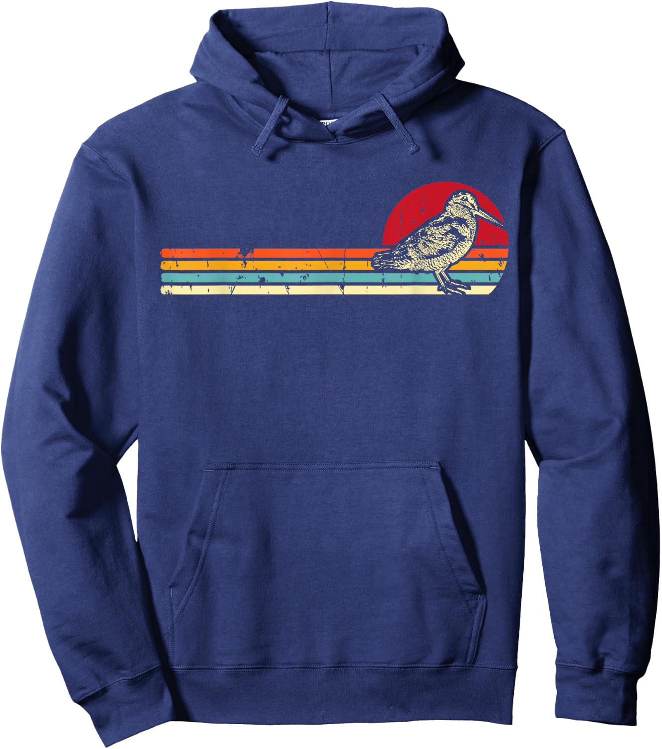American Woodcock Bird Retro Vintage Unique Birding Gift Hoodie - Hoodie | Navy