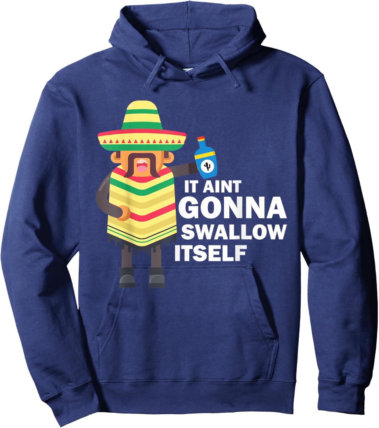 Juan Drinking Mexican Fiesta Quote Funny Cinco de Mayo Hoodie - Hoodie | Navy