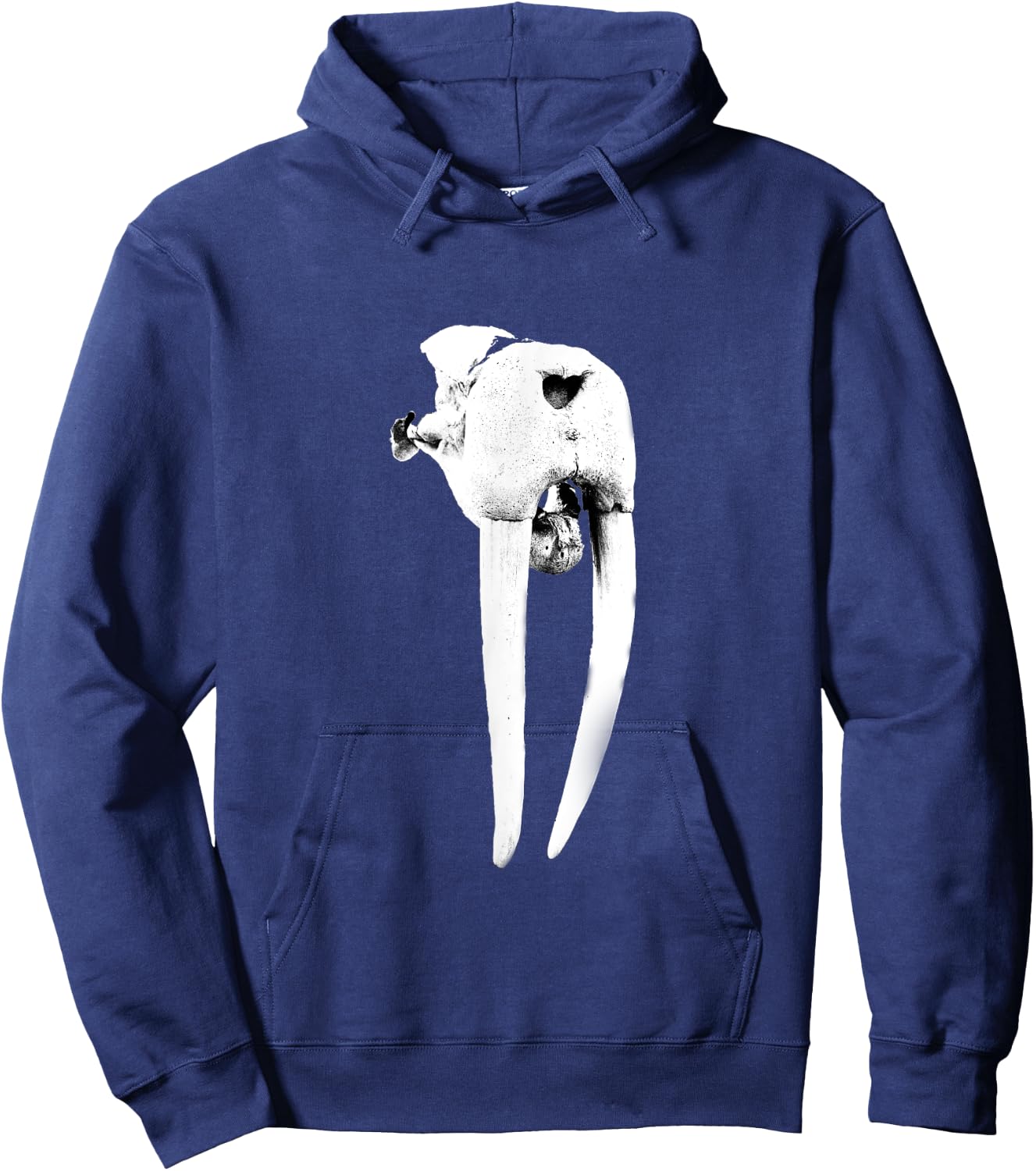 Fossilized Walrus Skull Tusk Hoodie - Hoodie | Navy
