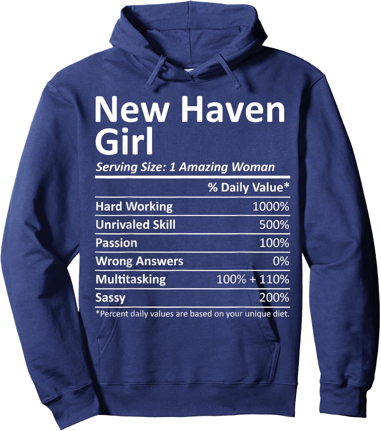 NEW HAVEN GIRL CT CONNECTICUT Funny City Home Roots USA Gift Hoodie - Hoodie | Navy