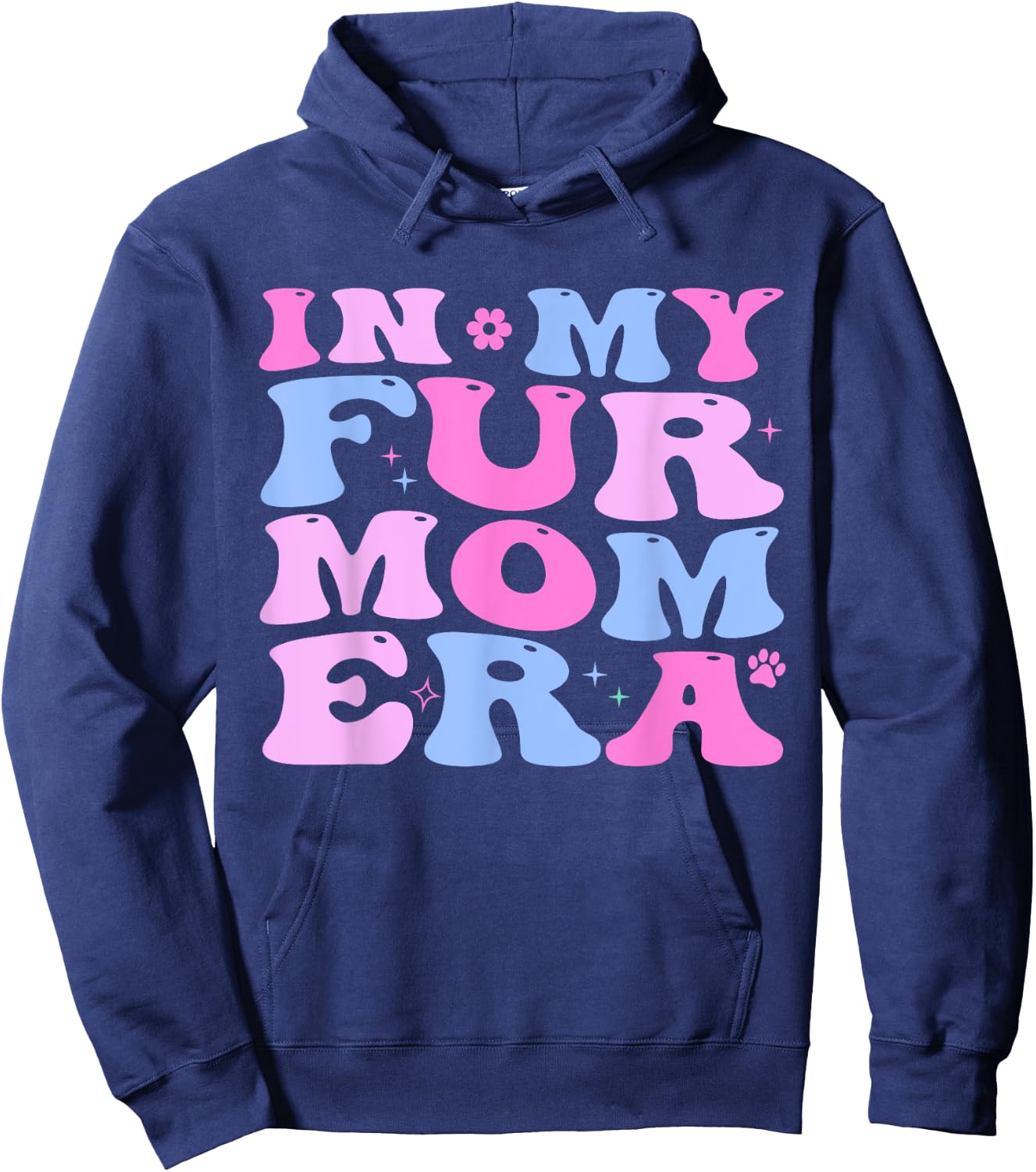 Retro In My Fur Mom Era Cat Dog Fur Mom Mother's Day Women Hoodie - Hoodie | Navy