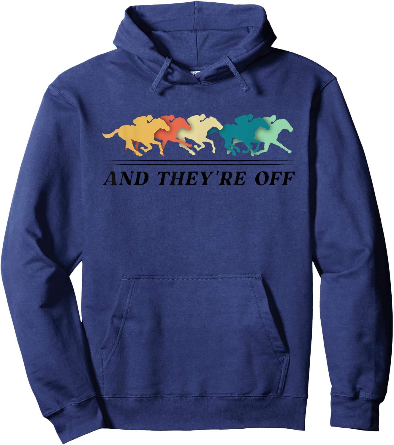 Funny Horse Racing Jockey Racer Derby Rider Track Race Gifts Hoodie - Hoodie | Navy
