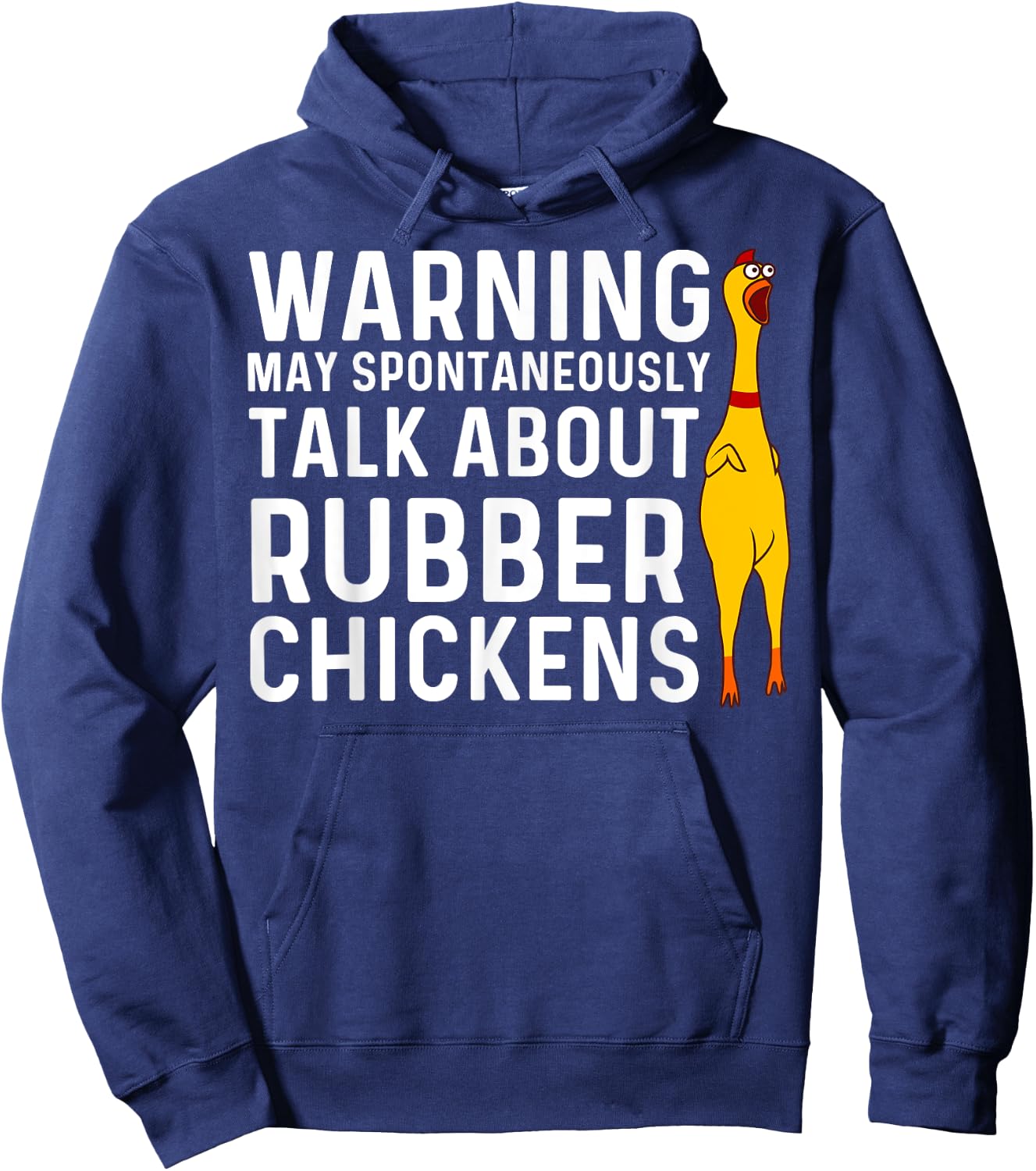 Funny Rubber Chicken Gift Men Women Rubber Chicken Costume Hoodie - Hoodie | Navy