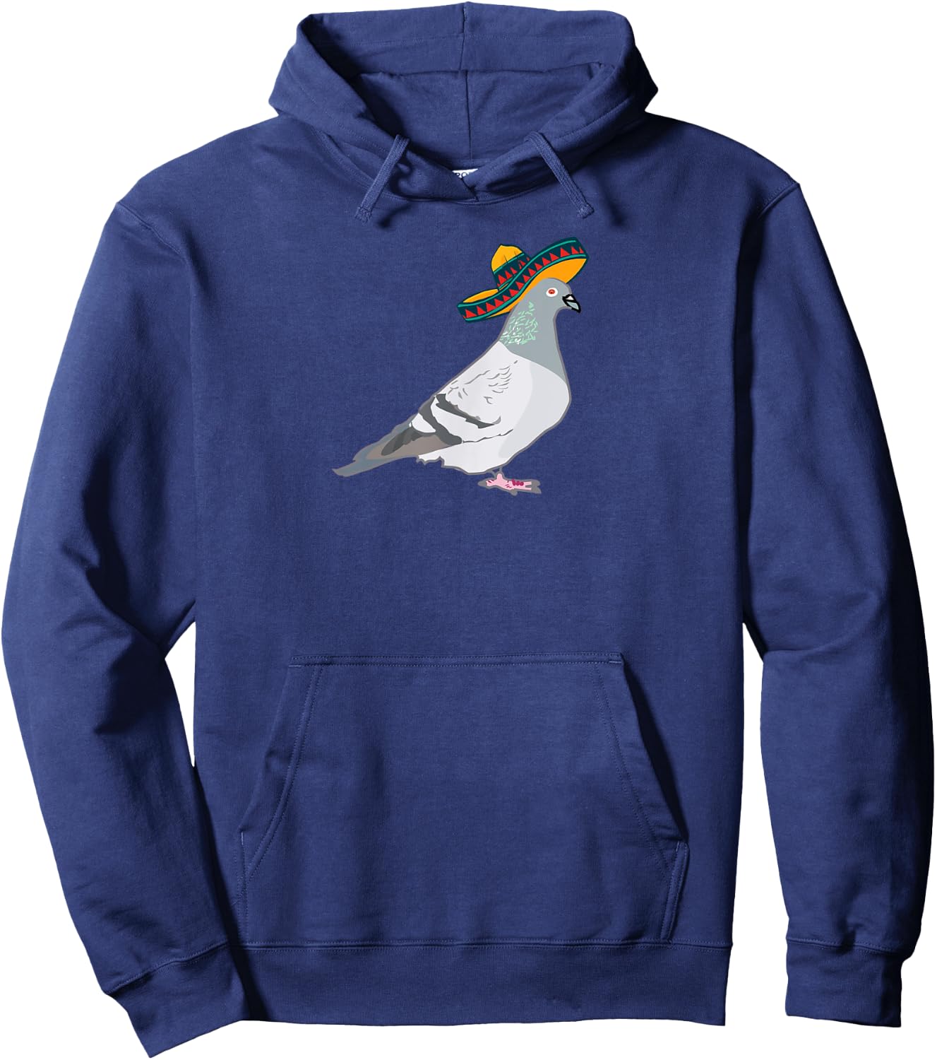 Funny pigeon pigeons with sombrero hat fun Hoodie - Hoodie | Navy