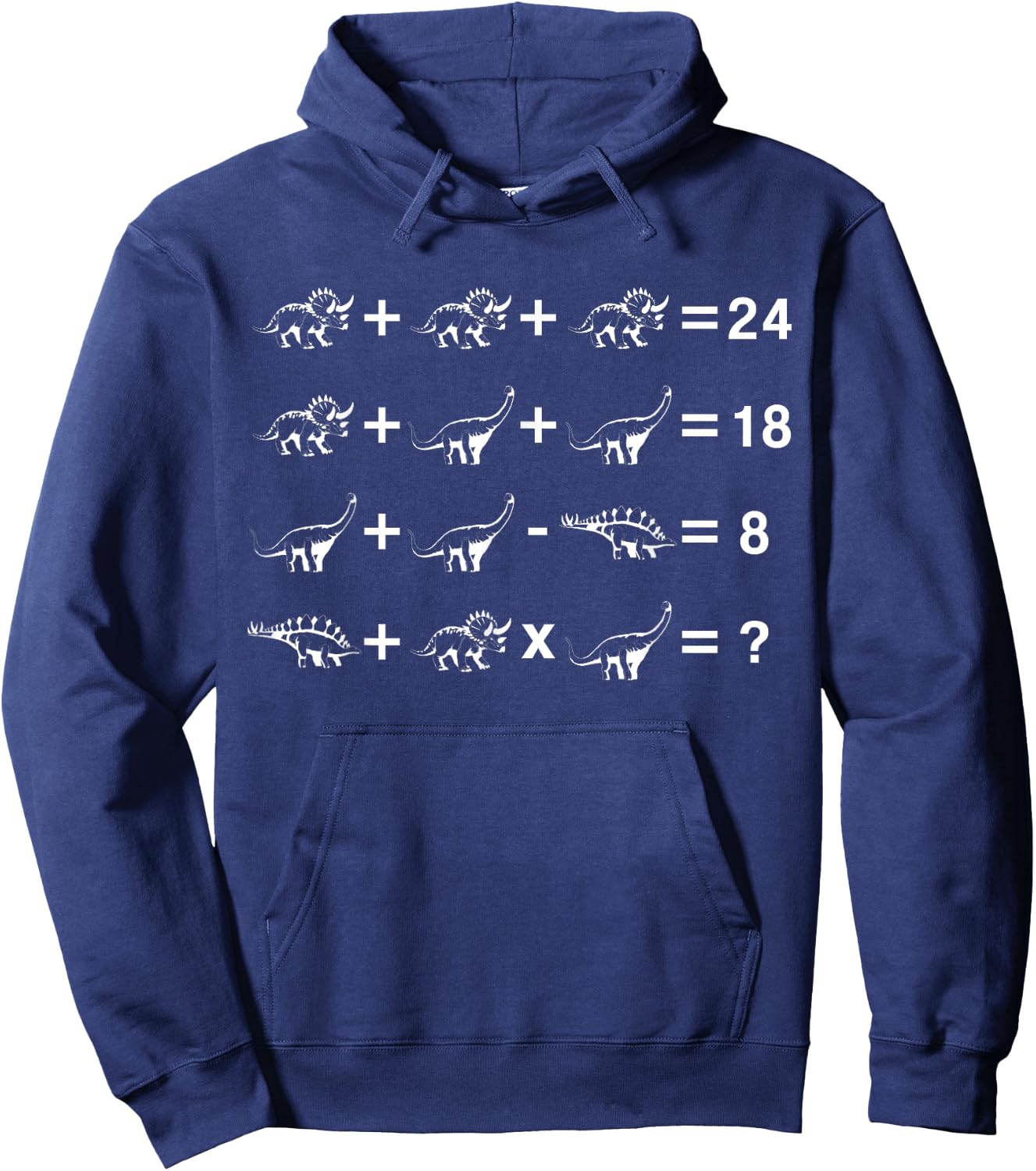 Dinosaurs math puzzle Hoodie - Hoodie | Navy