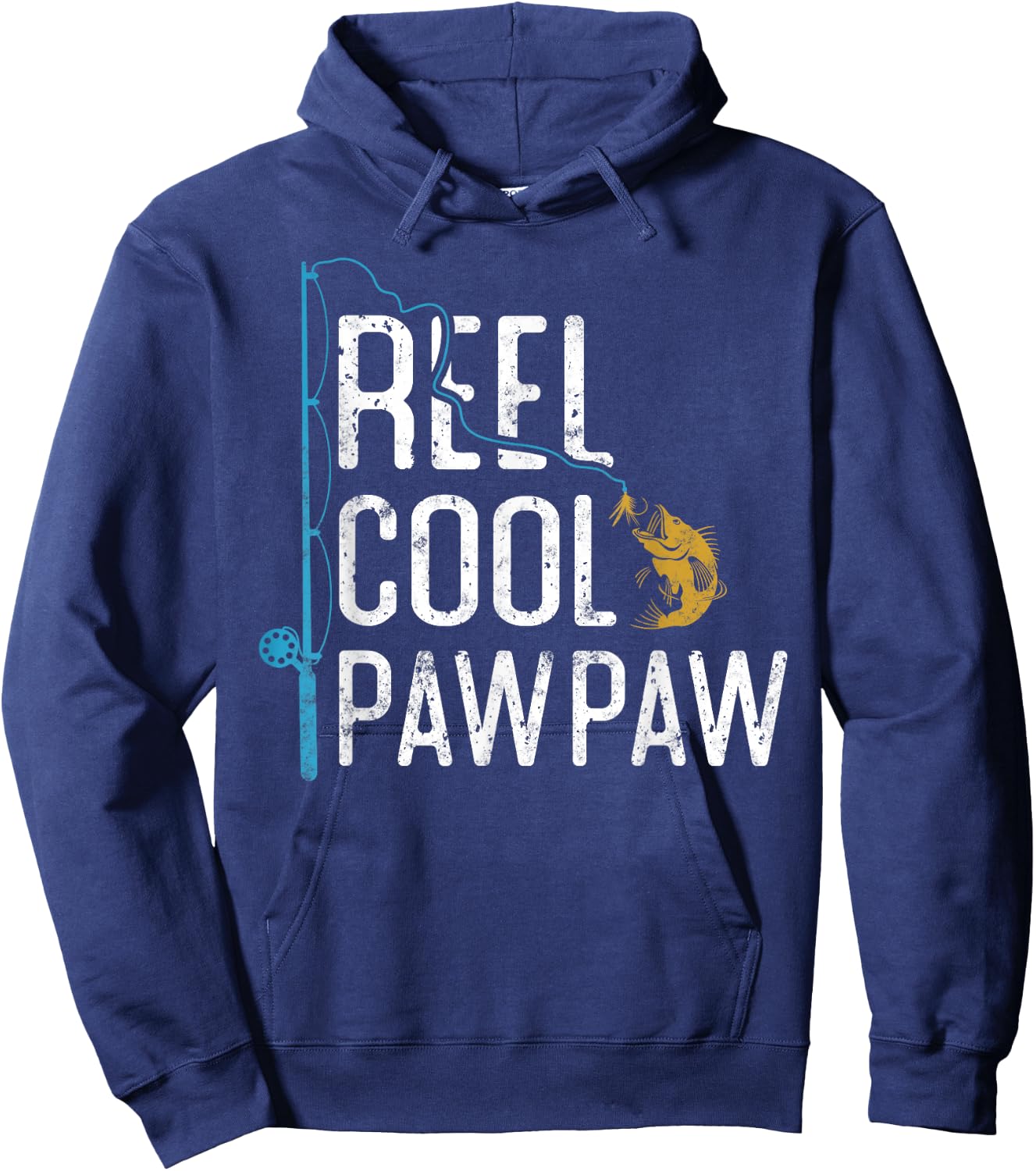 Fishing Reel cool Pawpaw Father’s Day gift Fisherman Pawpaw Hoodie - Hoodie | Navy